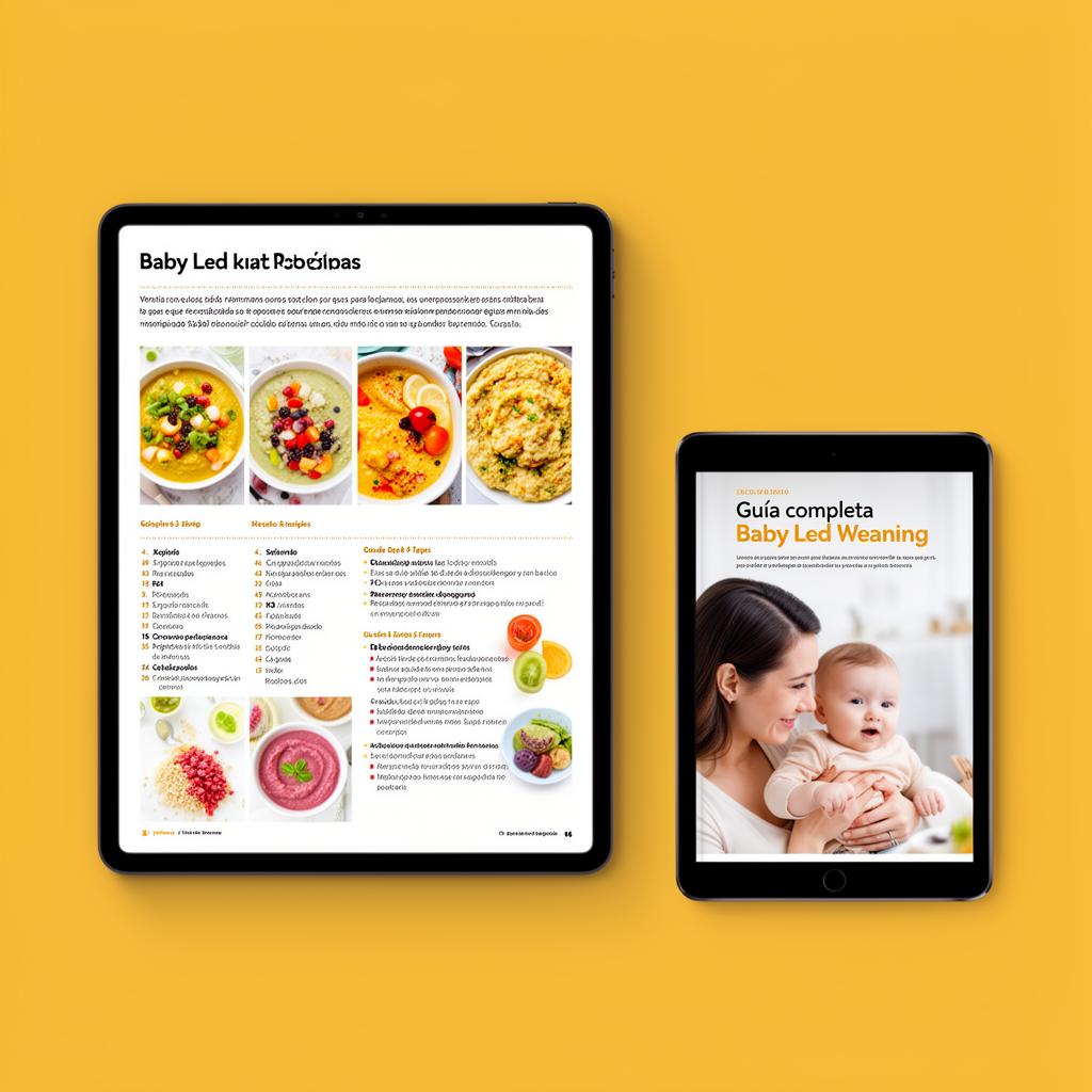 Recetario digital y guía BLW en tablet